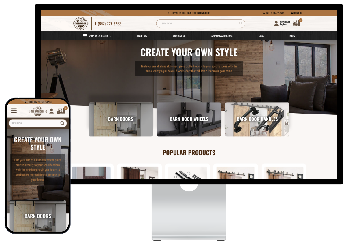 home furnishings Website Before After