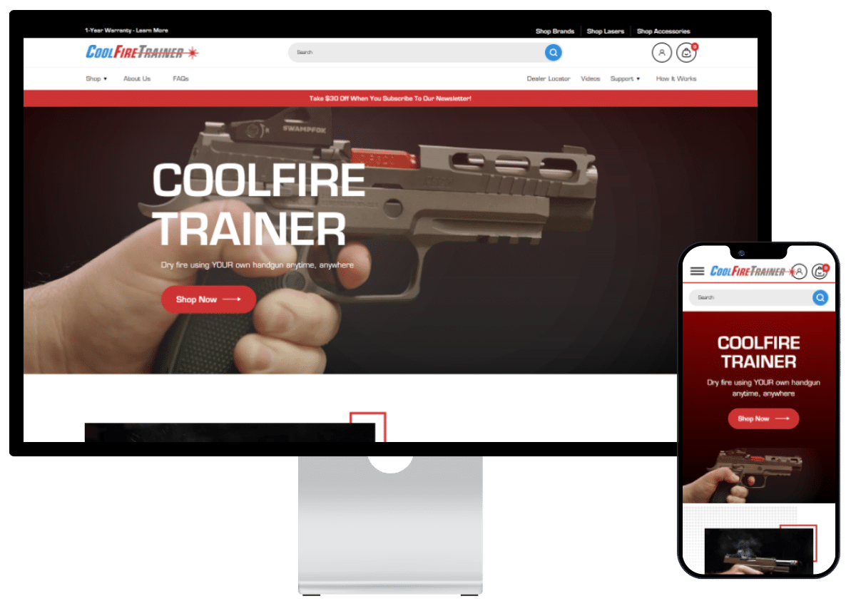 Coolfire Trainer BigCommerce Store Redesign