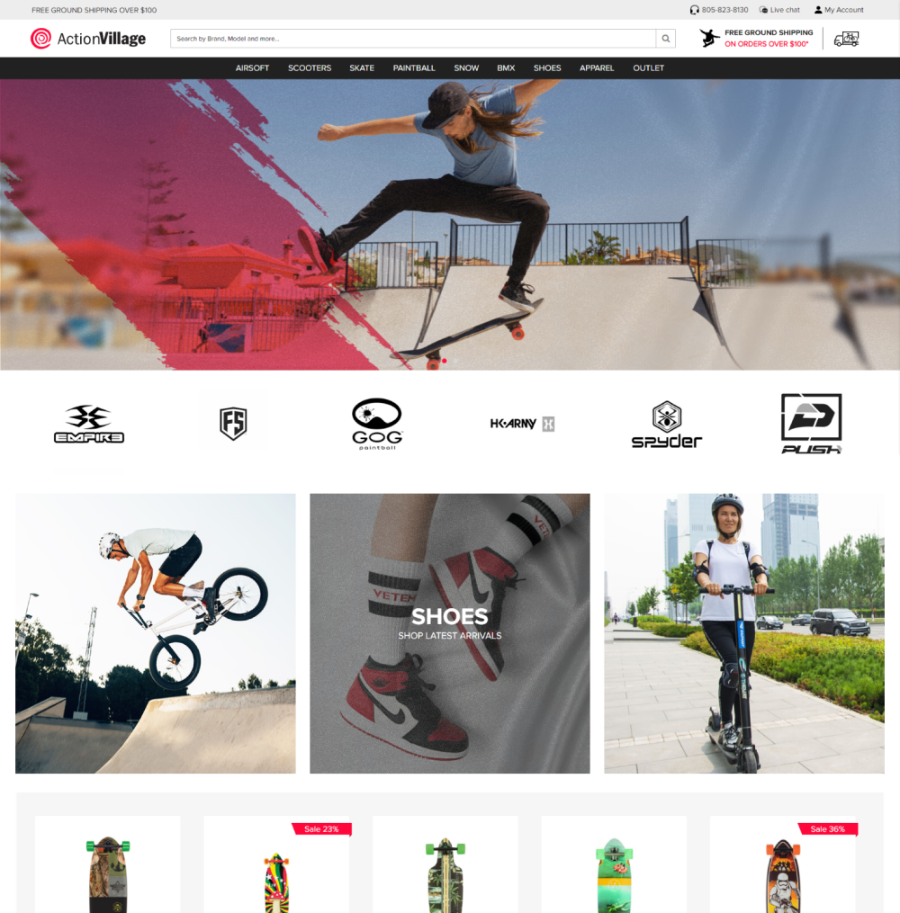 Redesigned home page