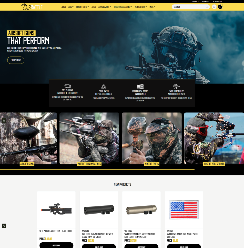 Redesigned home page