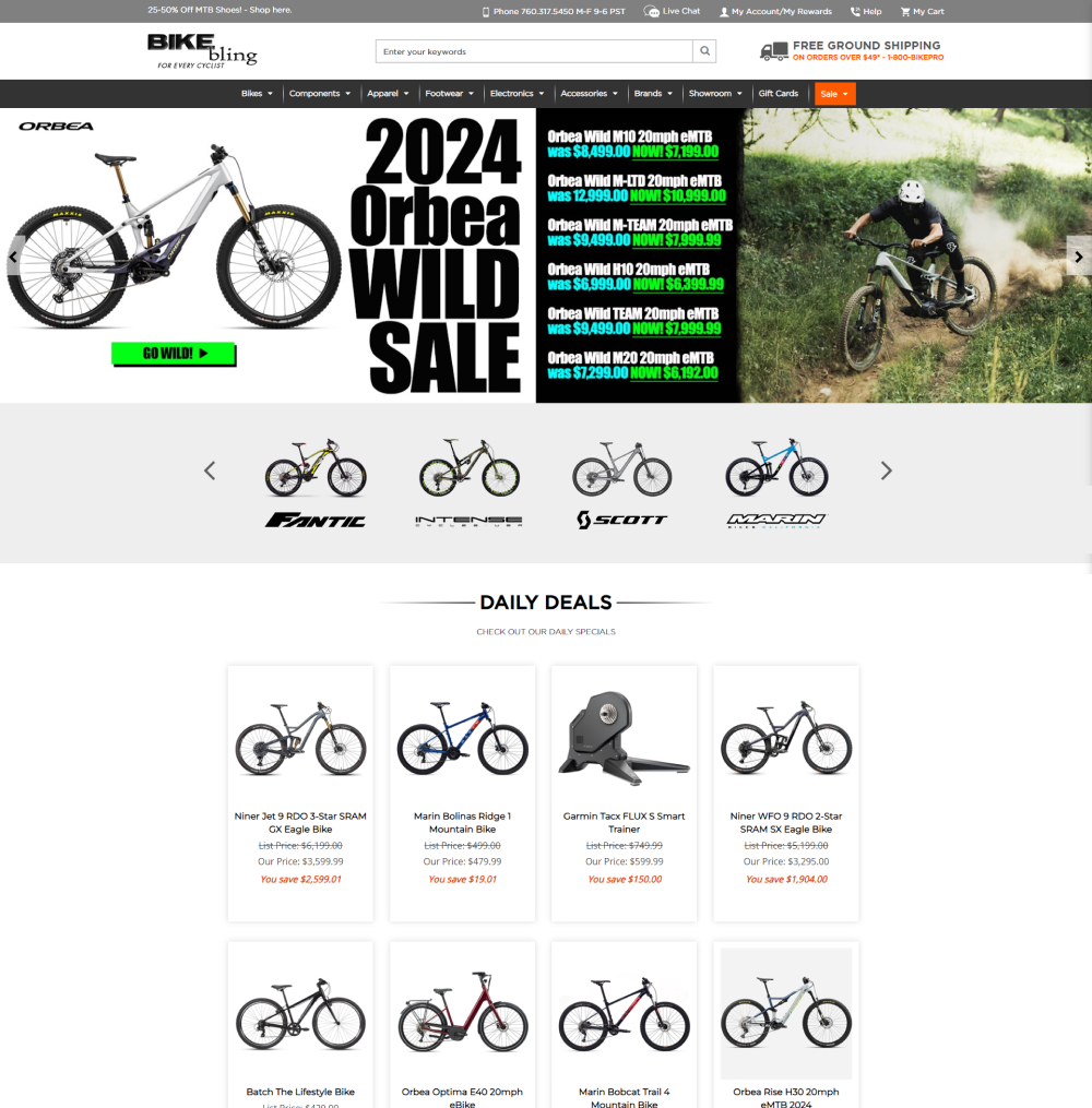 Redesigned home page