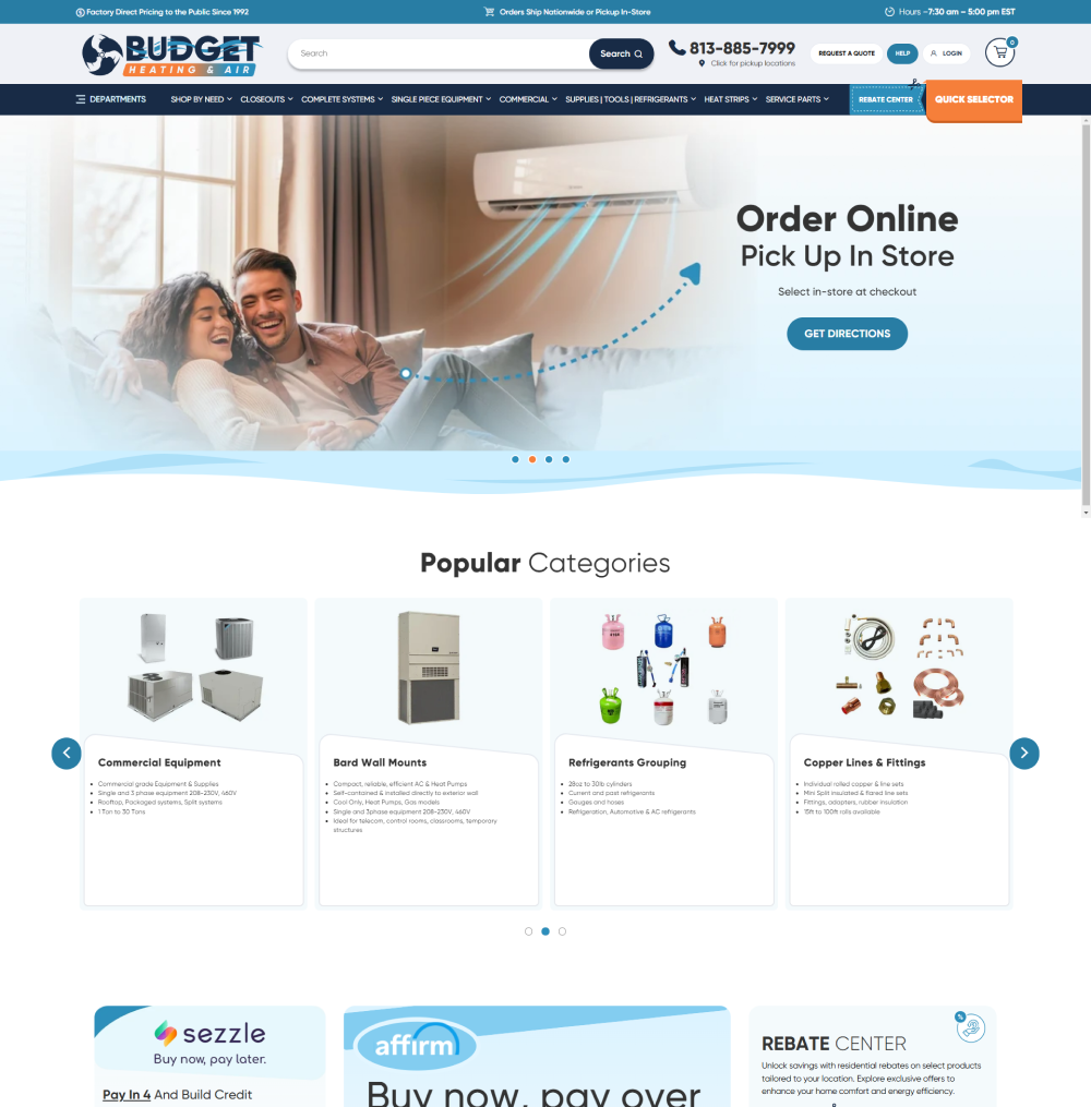 Redesigned home page