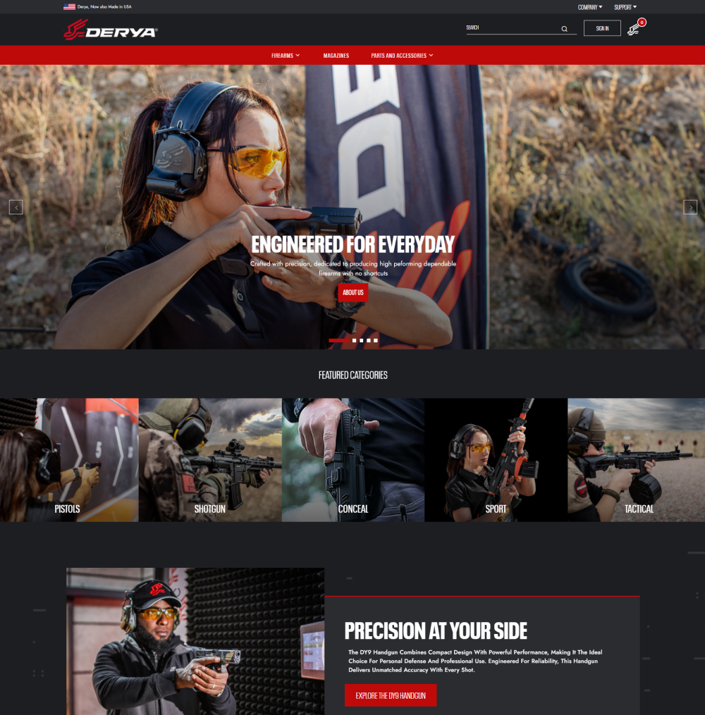 Redesigned home page
