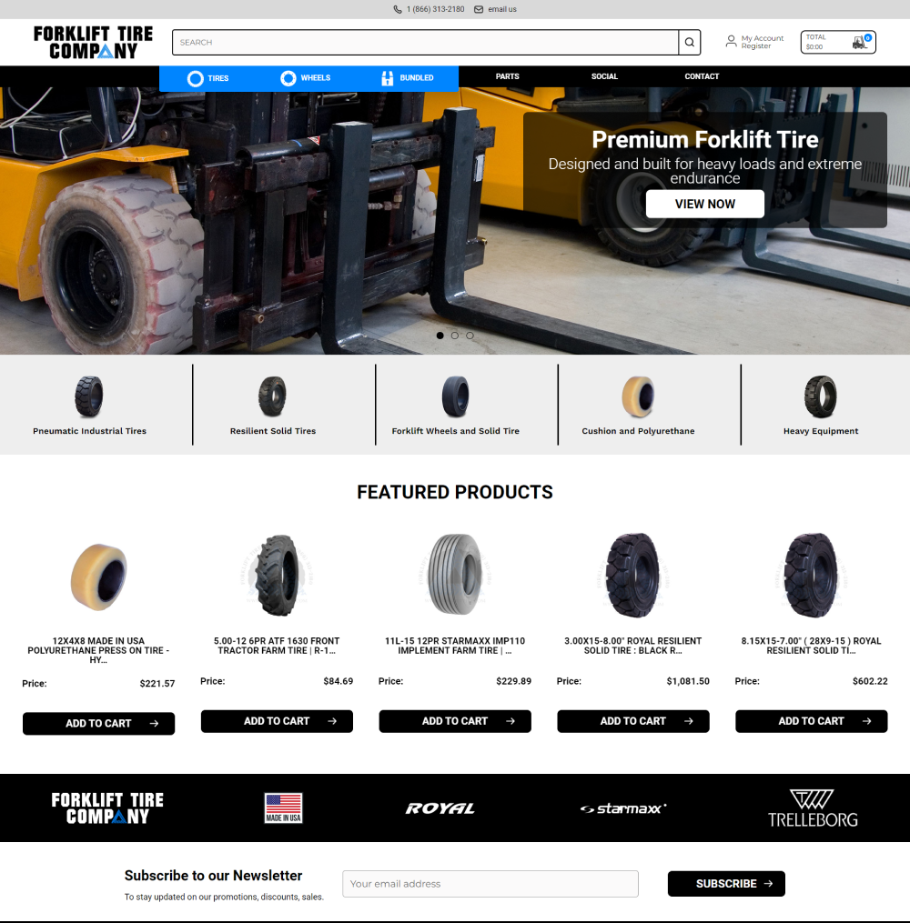 Redesigned home page