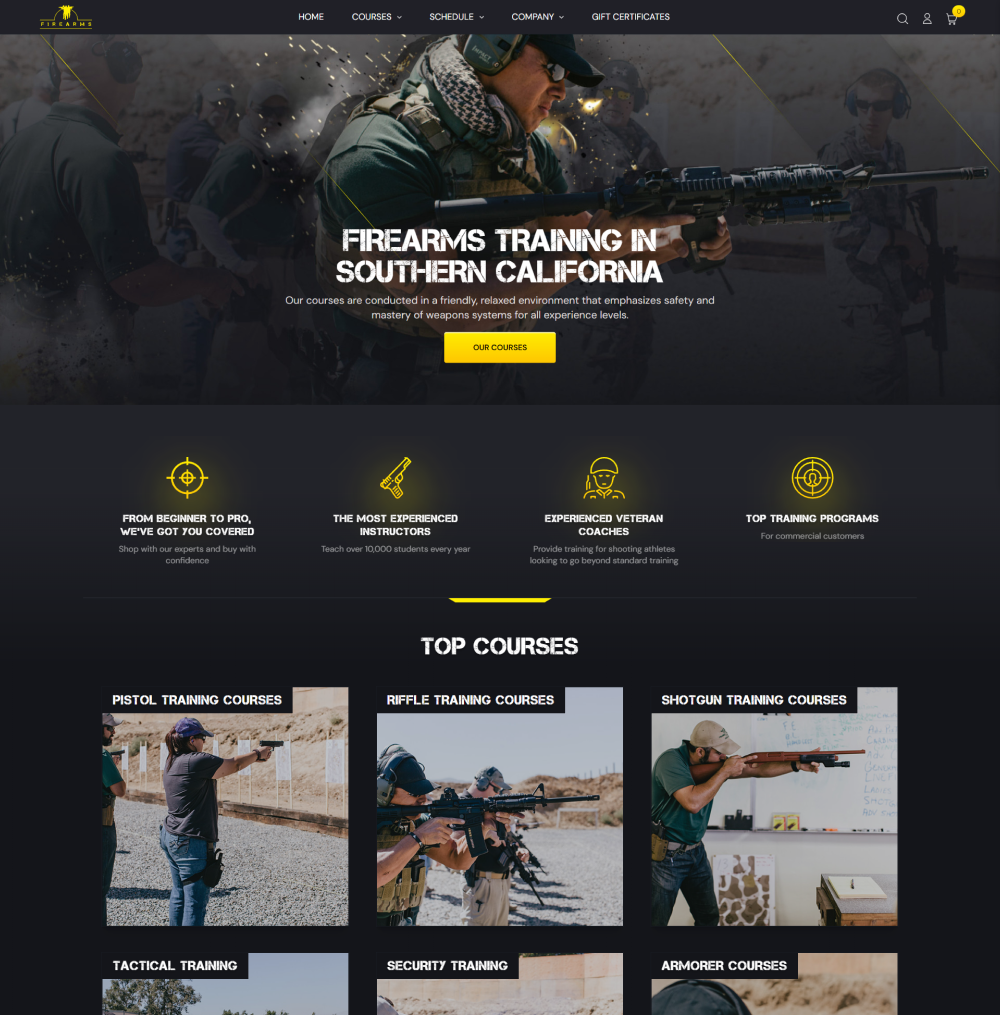 Redesigned home page