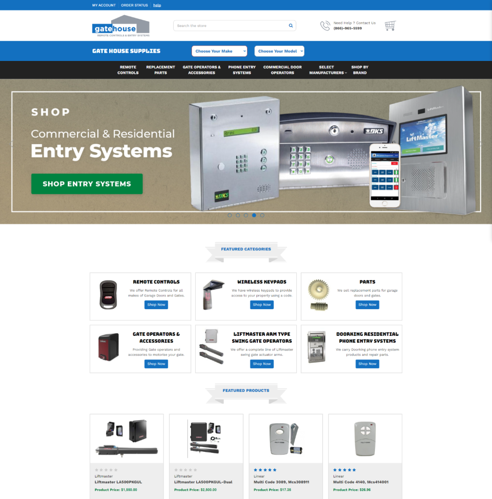 Redesigned home page