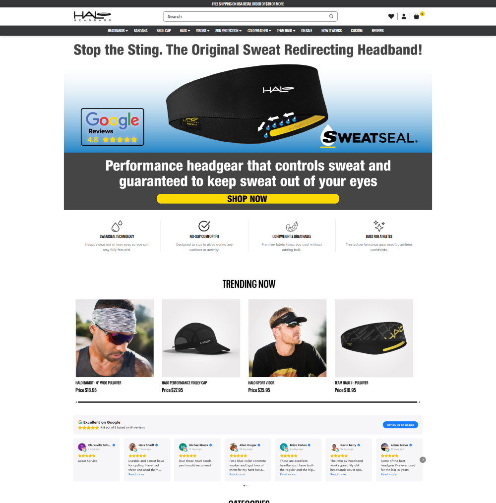 Redesigned home page