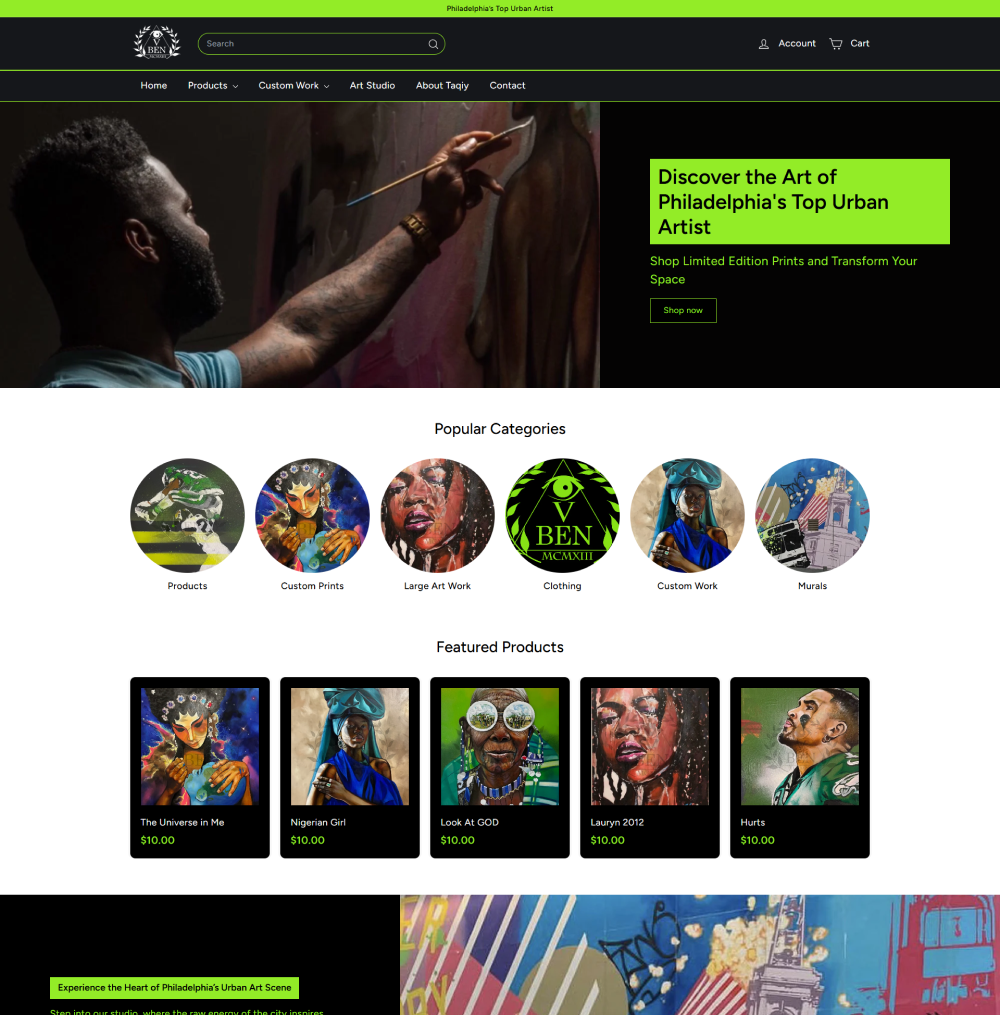 Redesigned home page