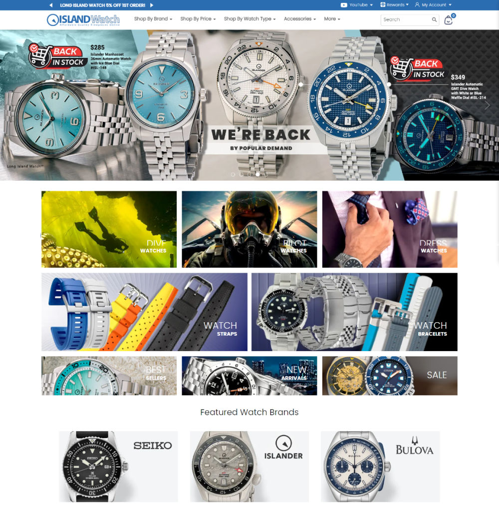 Redesigned home page