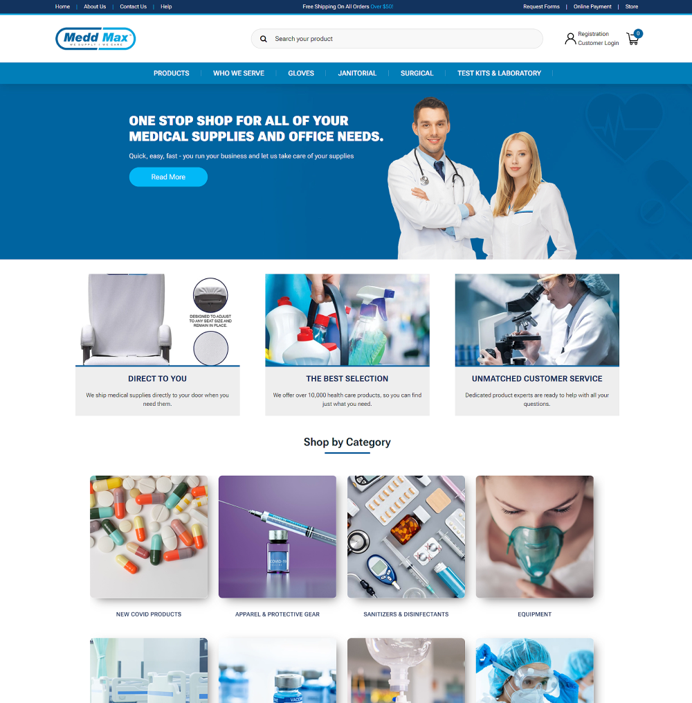Redesigned home page