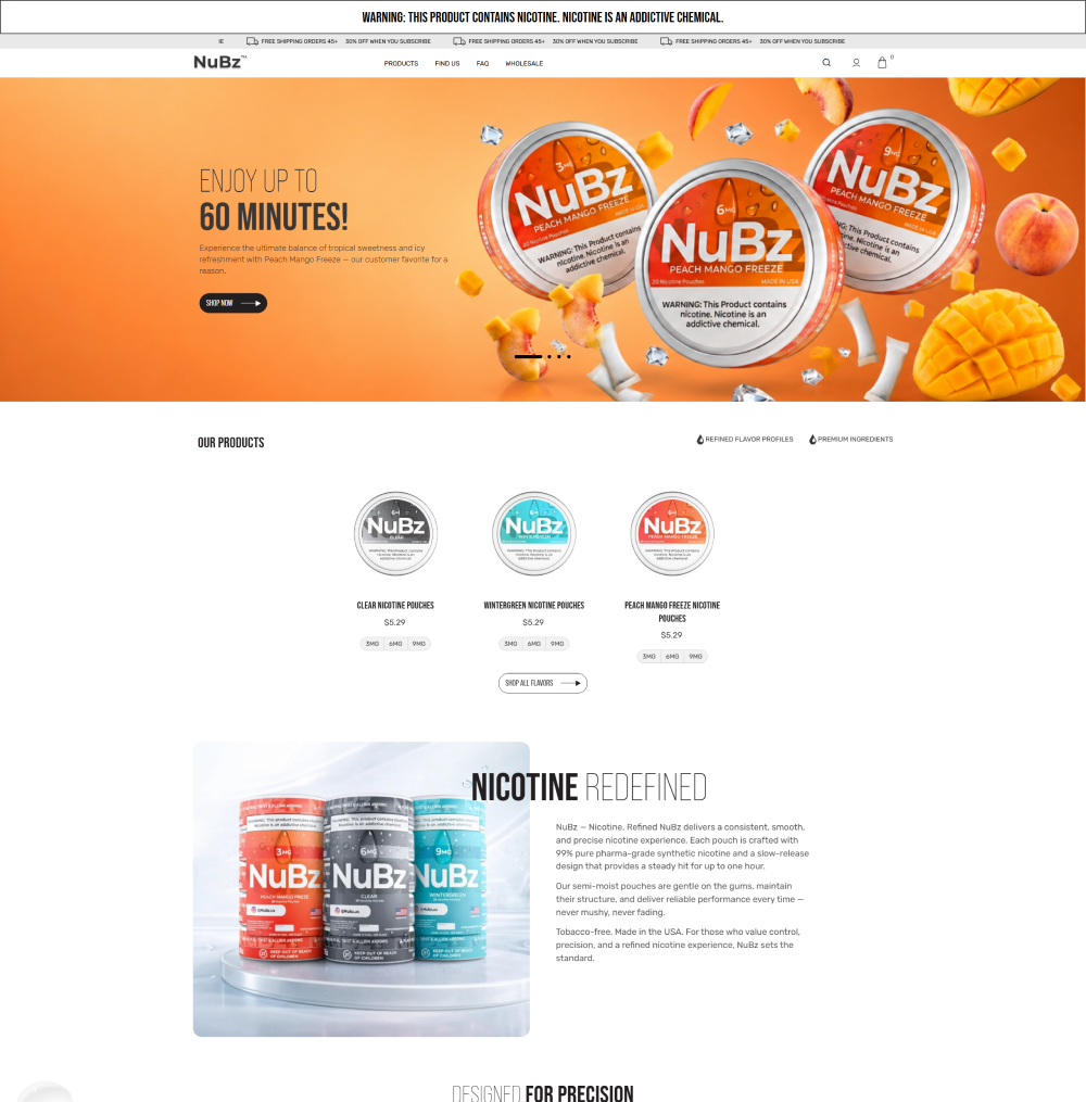 Redesigned home page