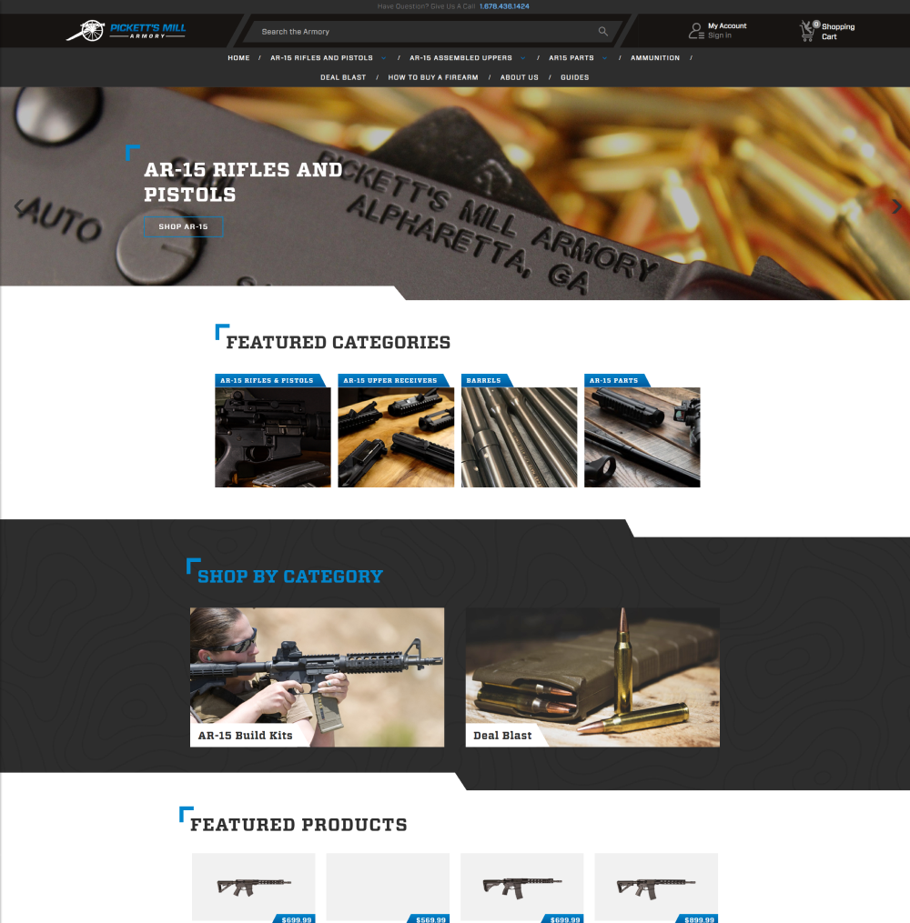 Redesigned home page