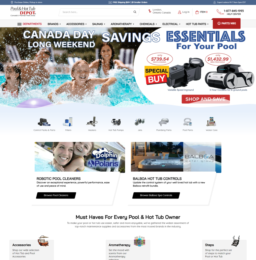 Redesigned home page