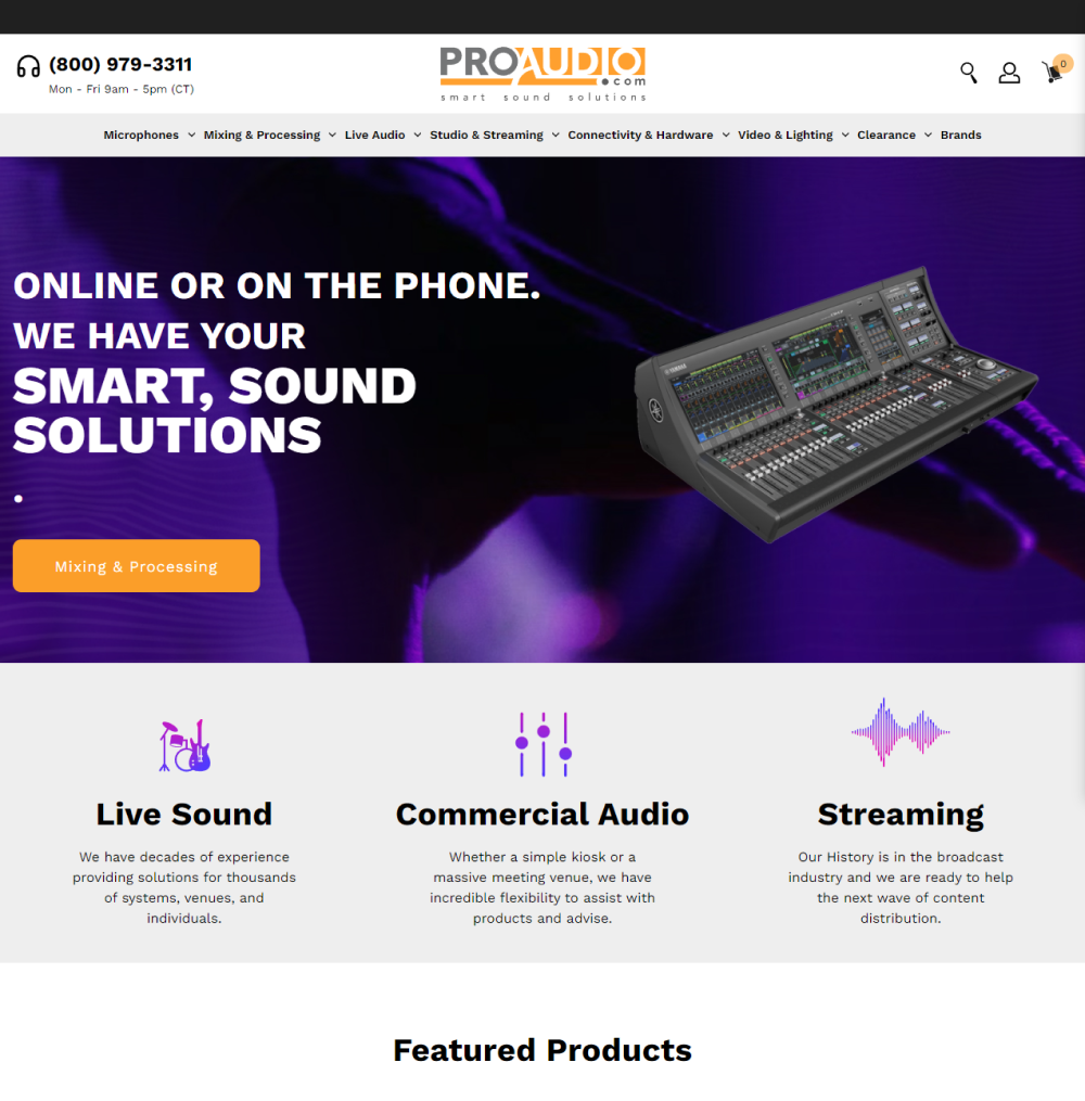 Redesigned home page