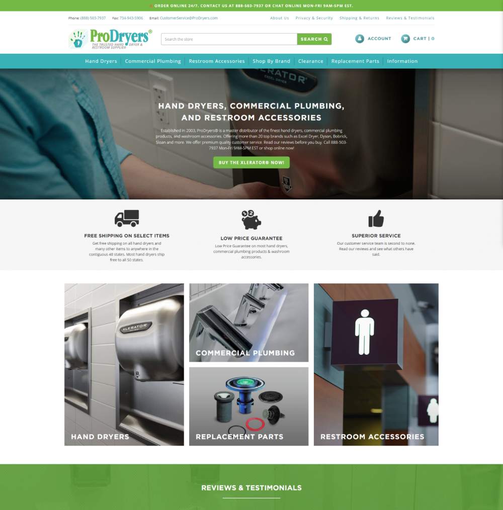 Redesigned home page