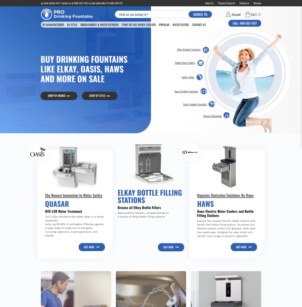 Redesigned home page