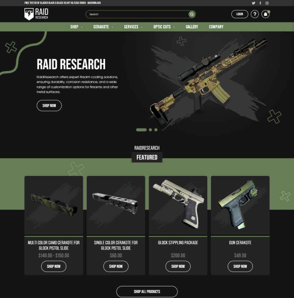 Redesigned home page