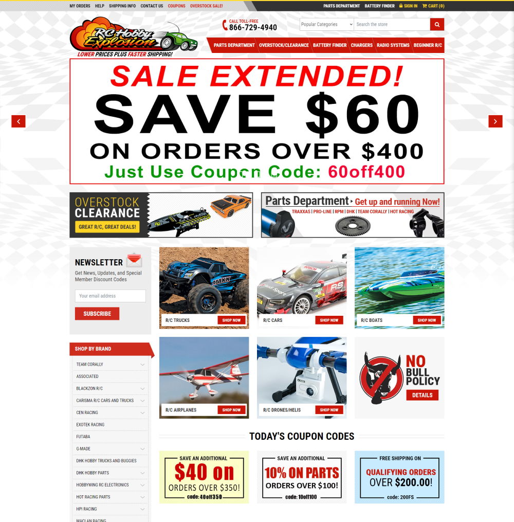 Redesigned home page