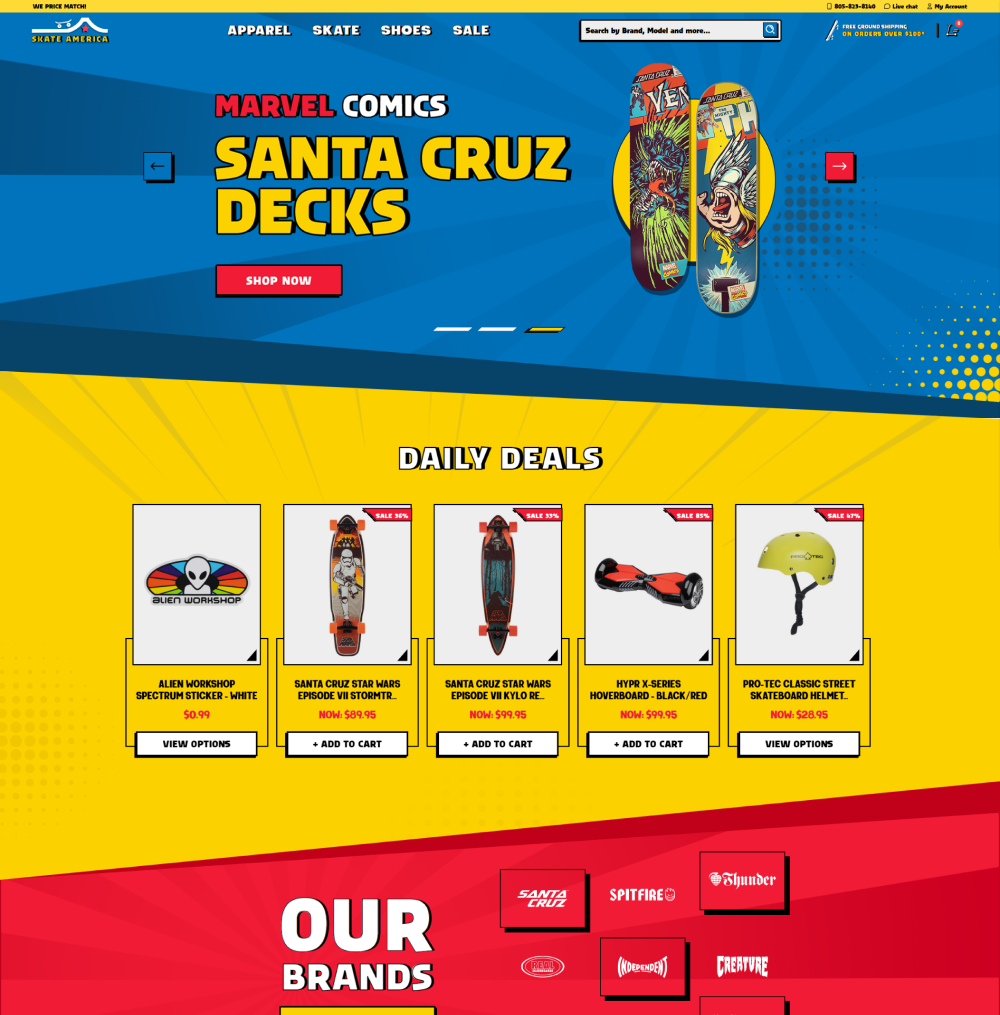 Redesigned home page