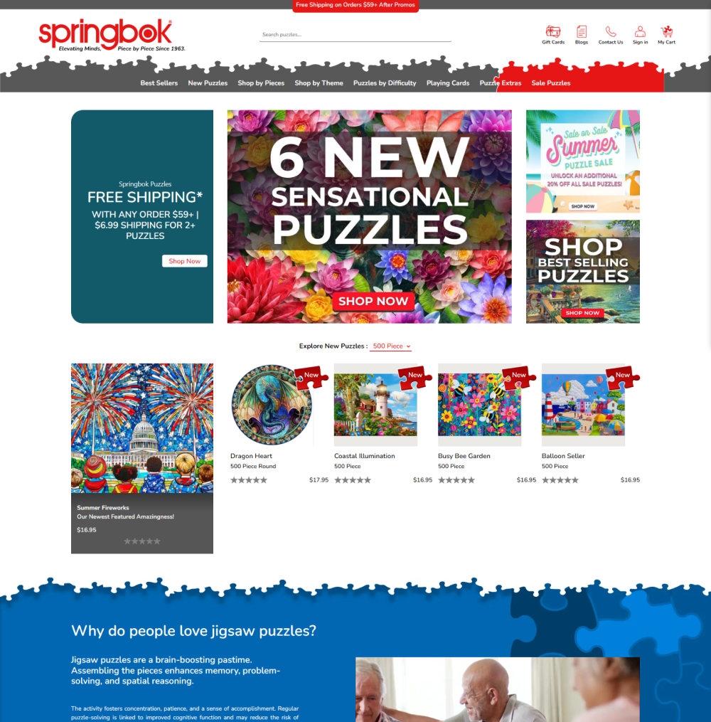 Redesigned home page