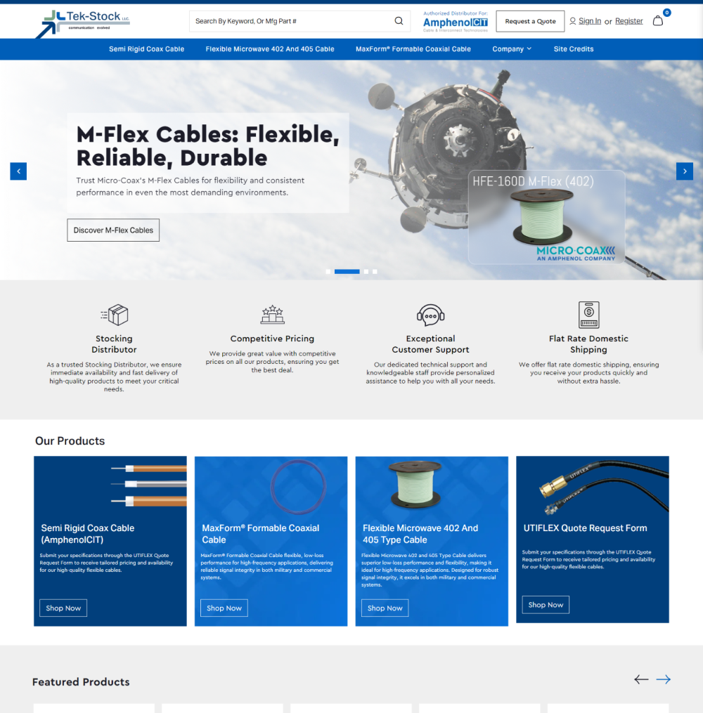 Redesigned home page