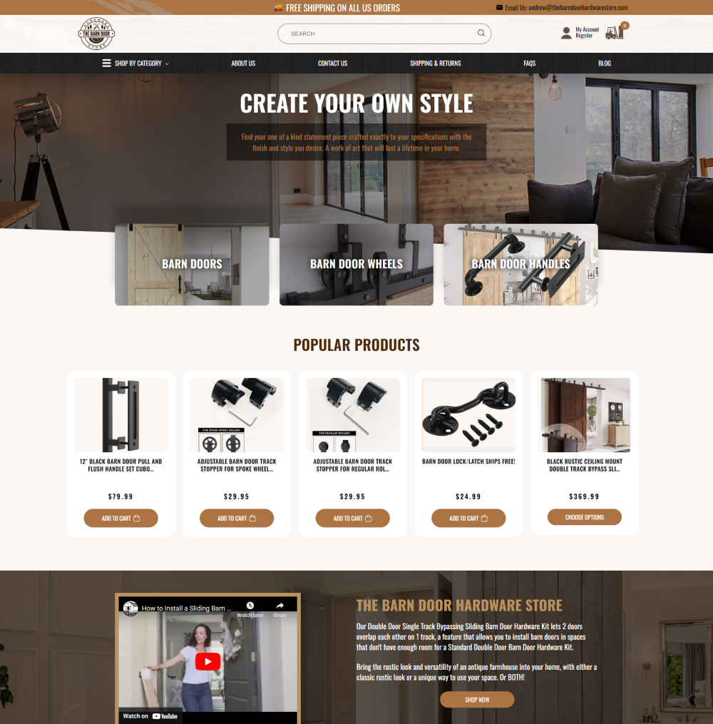 Redesigned home page
