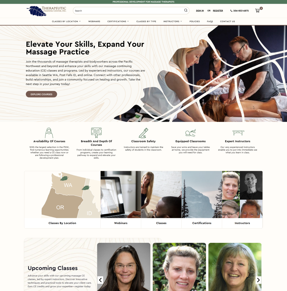 Redesigned home page
