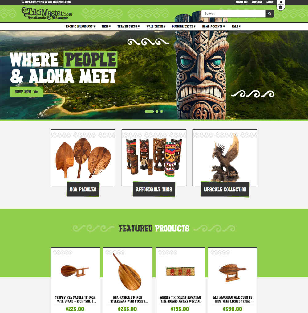 Redesigned home page