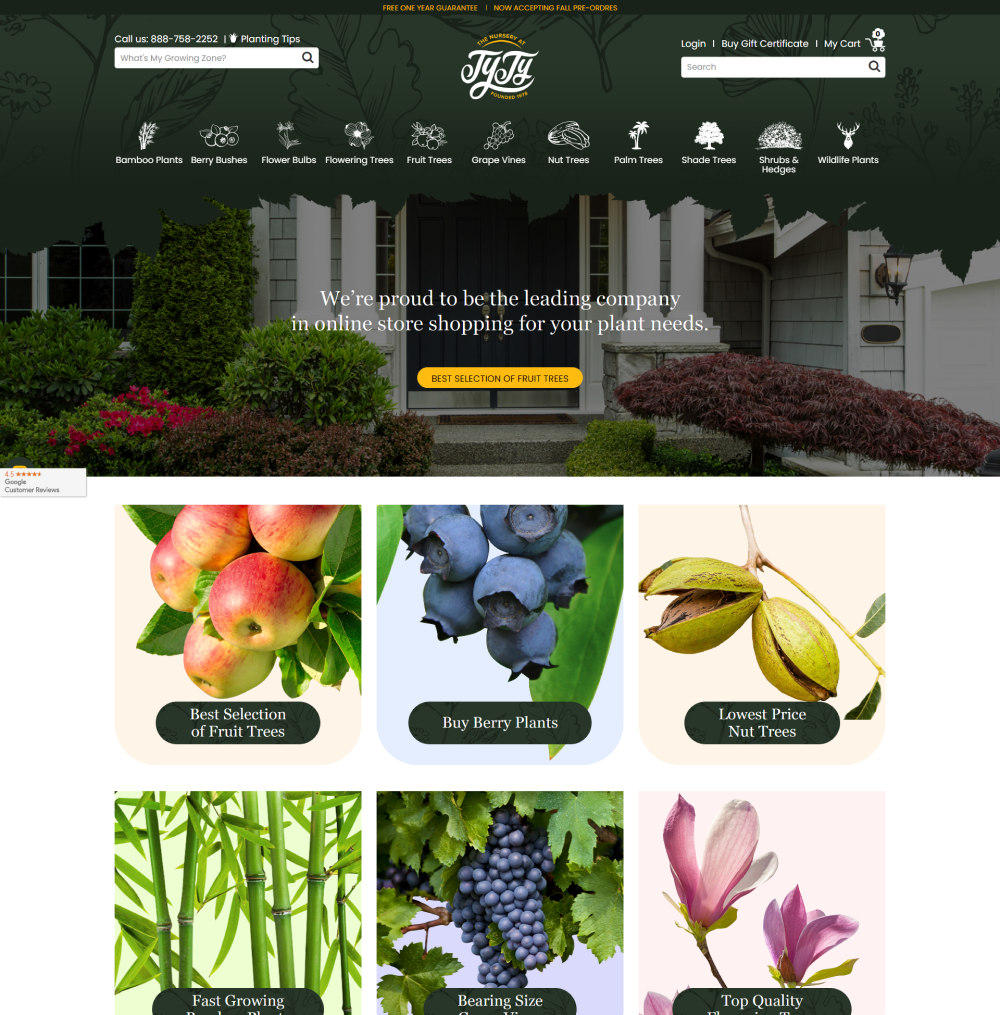 Redesigned home page