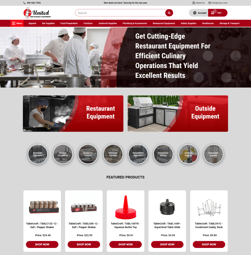 Redesigned home page