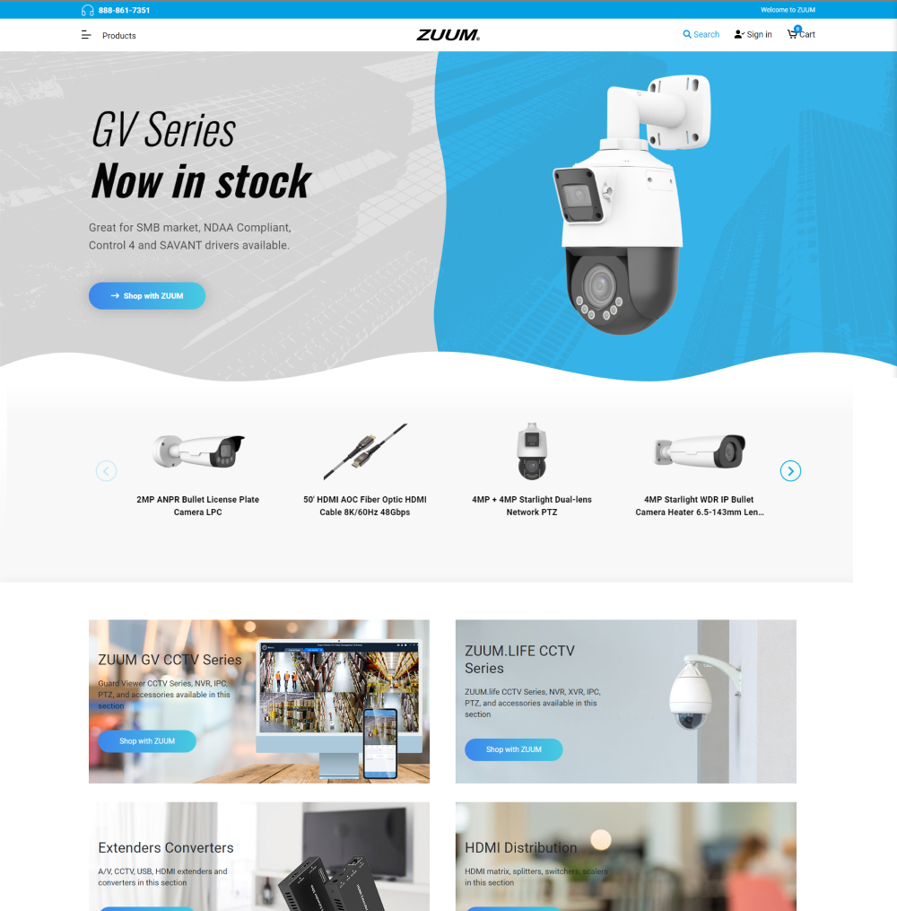 Redesigned home page