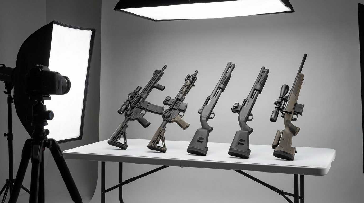 Firearms product photography: expert guide