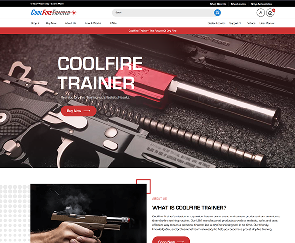 coolfiretrainer - bigcommerce re-design