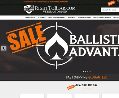 RightToBear.com AR-15 parts store on BigCommerce, migrated from Volusion by MAK Digital