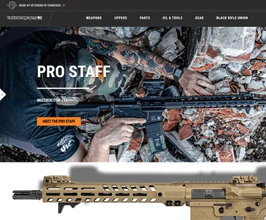 Tactical-Edgearms firearms store on BigCommerce Enterprise, migrated and redesigned by MAK Digital