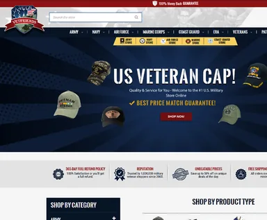 VetFriends military store on BigCommerce, migrated and redesigned by MAK Digital