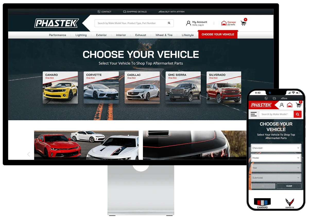 automotive industry web design