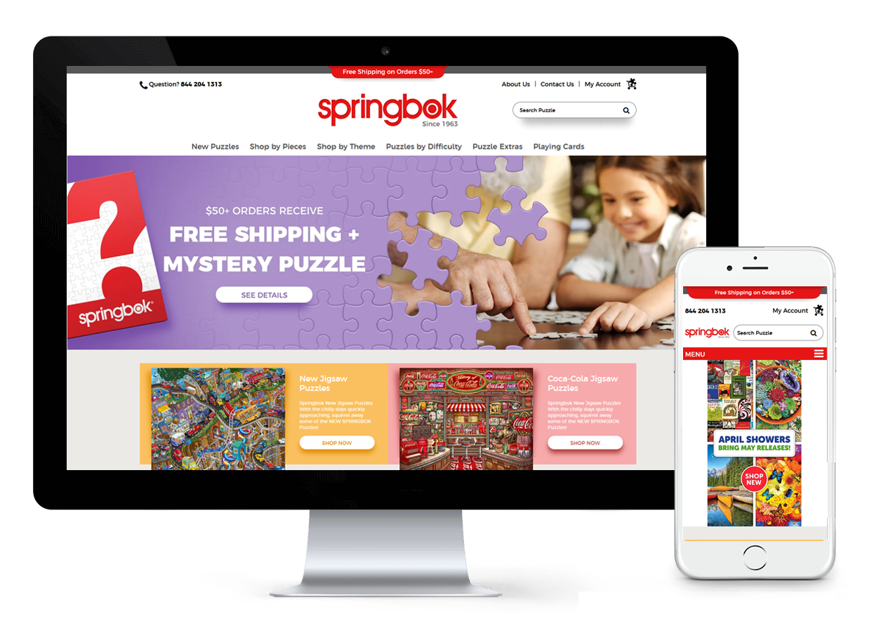 Springbok Puzzles - Headless eCommerce Design & Development