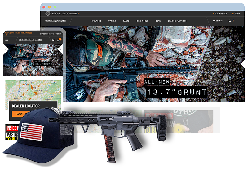 firearms industry web development and design