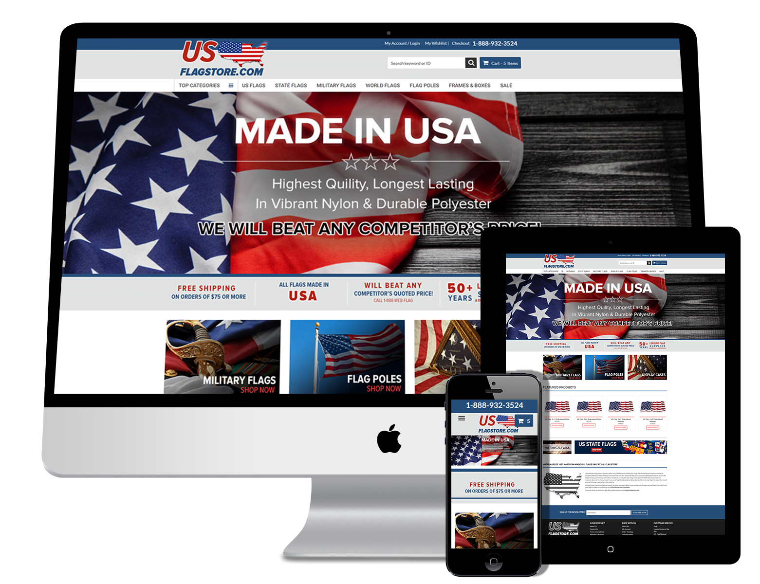 USFlagstore.com Gets Responsive with MAKDigitalDesign.com