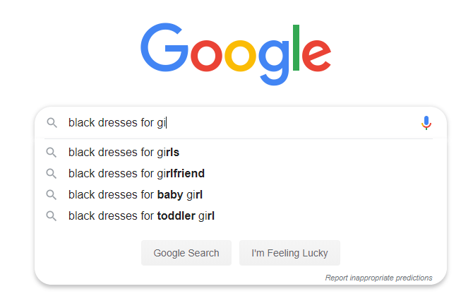 google predictive search