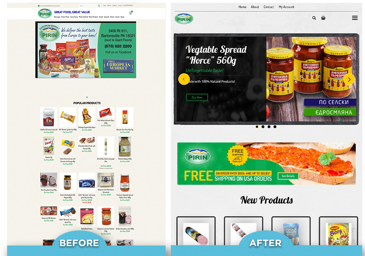 Pirinfoods.com - BigCommerce Responsive Design and Development