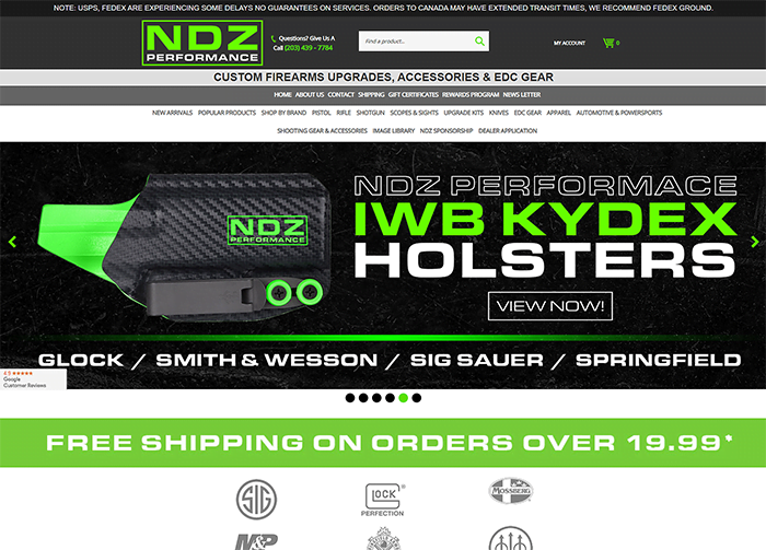 Development, Design and SEO for Firearms Industry