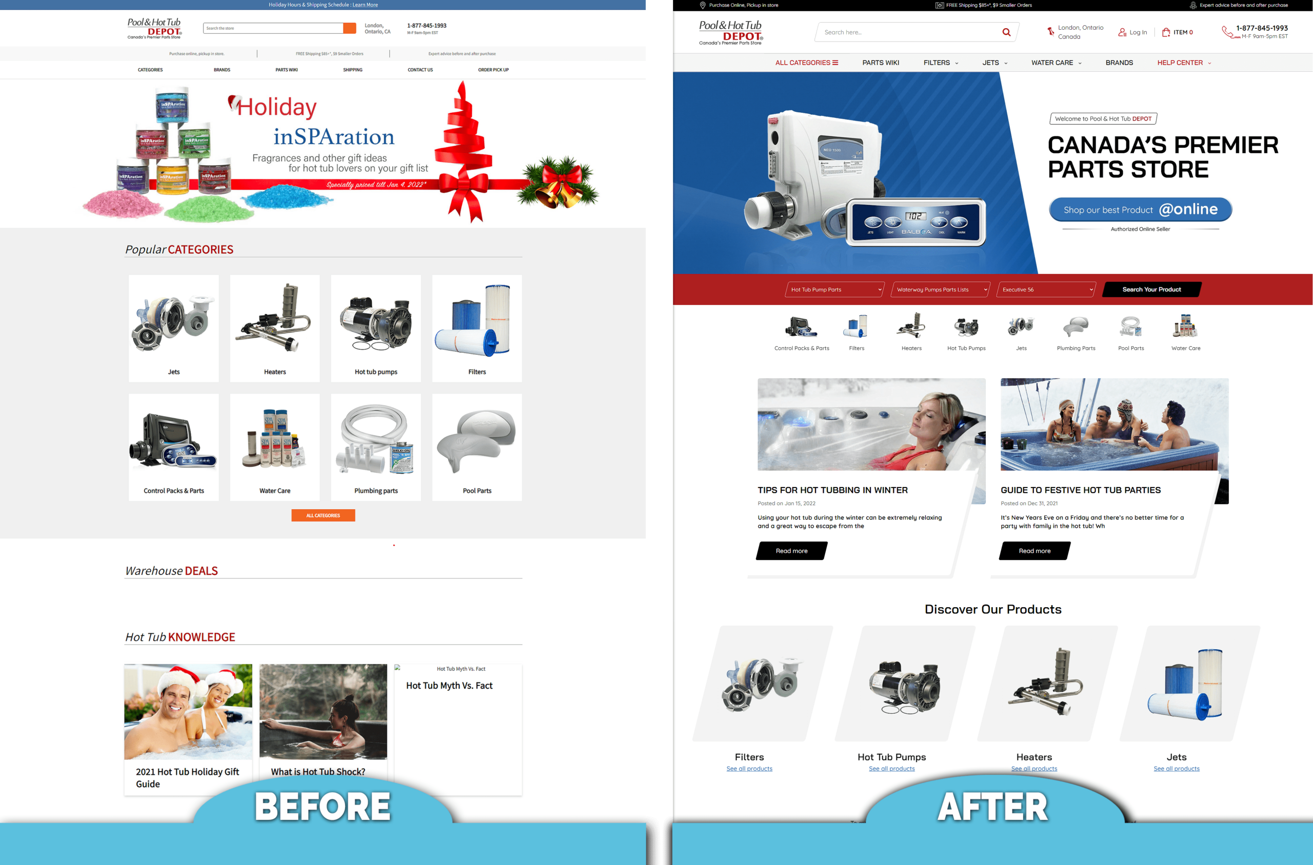 PoolandHotTubDepot.com BigCommerce Store Redesign