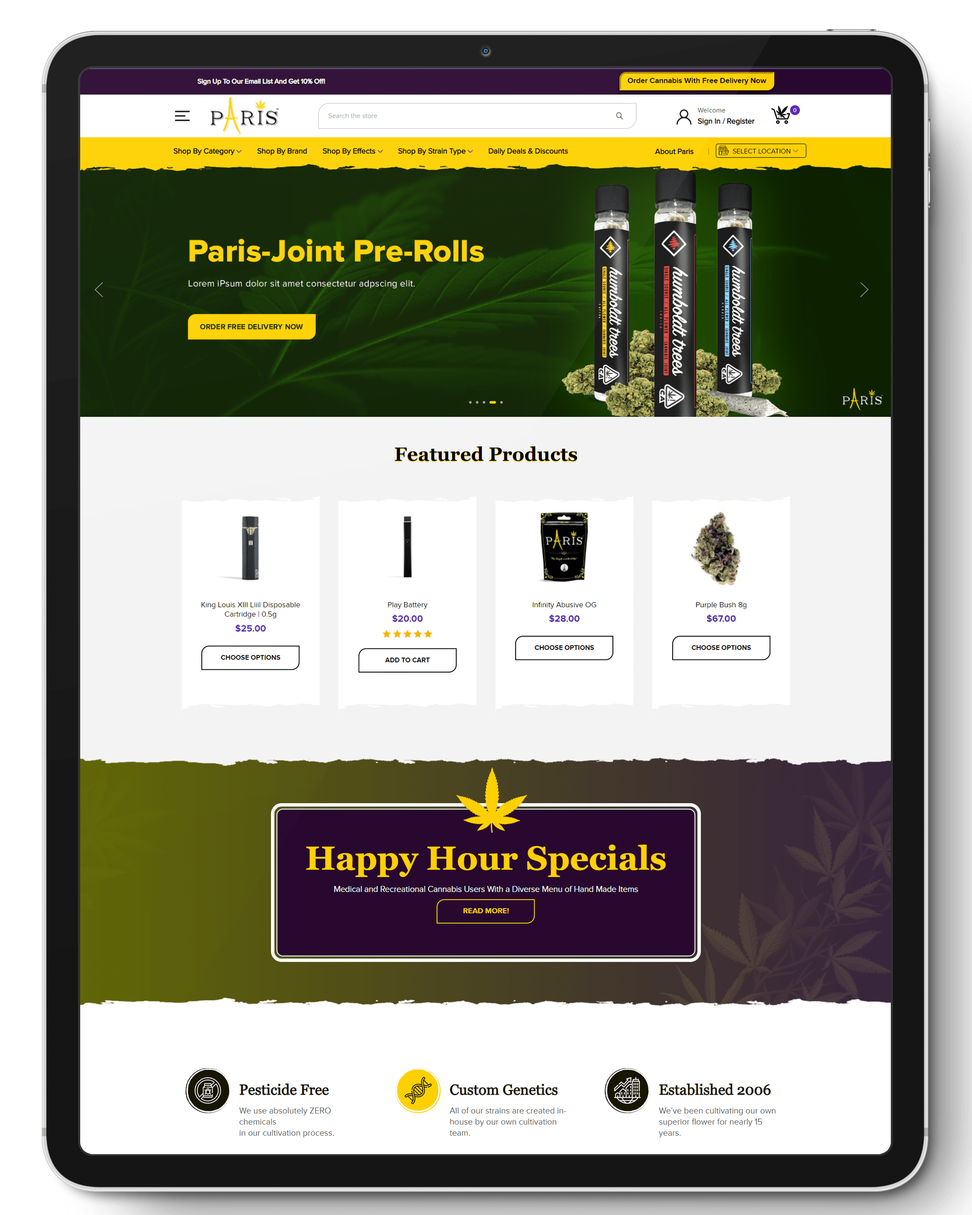 Paris Cannabis - BigCommerce Design and Development