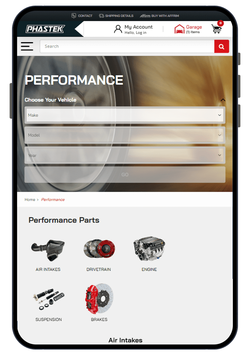 Phastek Performance - BigCommerce Design and Development