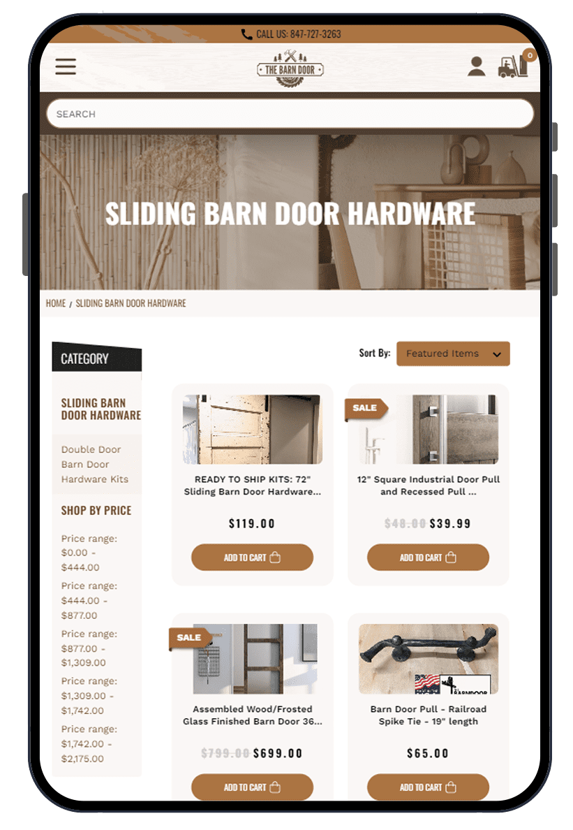 The Barn Door Hardware Store - BigCommerce Design and Development