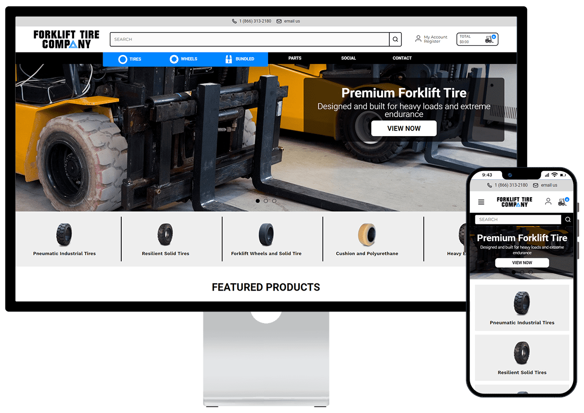 Forklift Tire Company BigCommerce Website Redesign Case Study