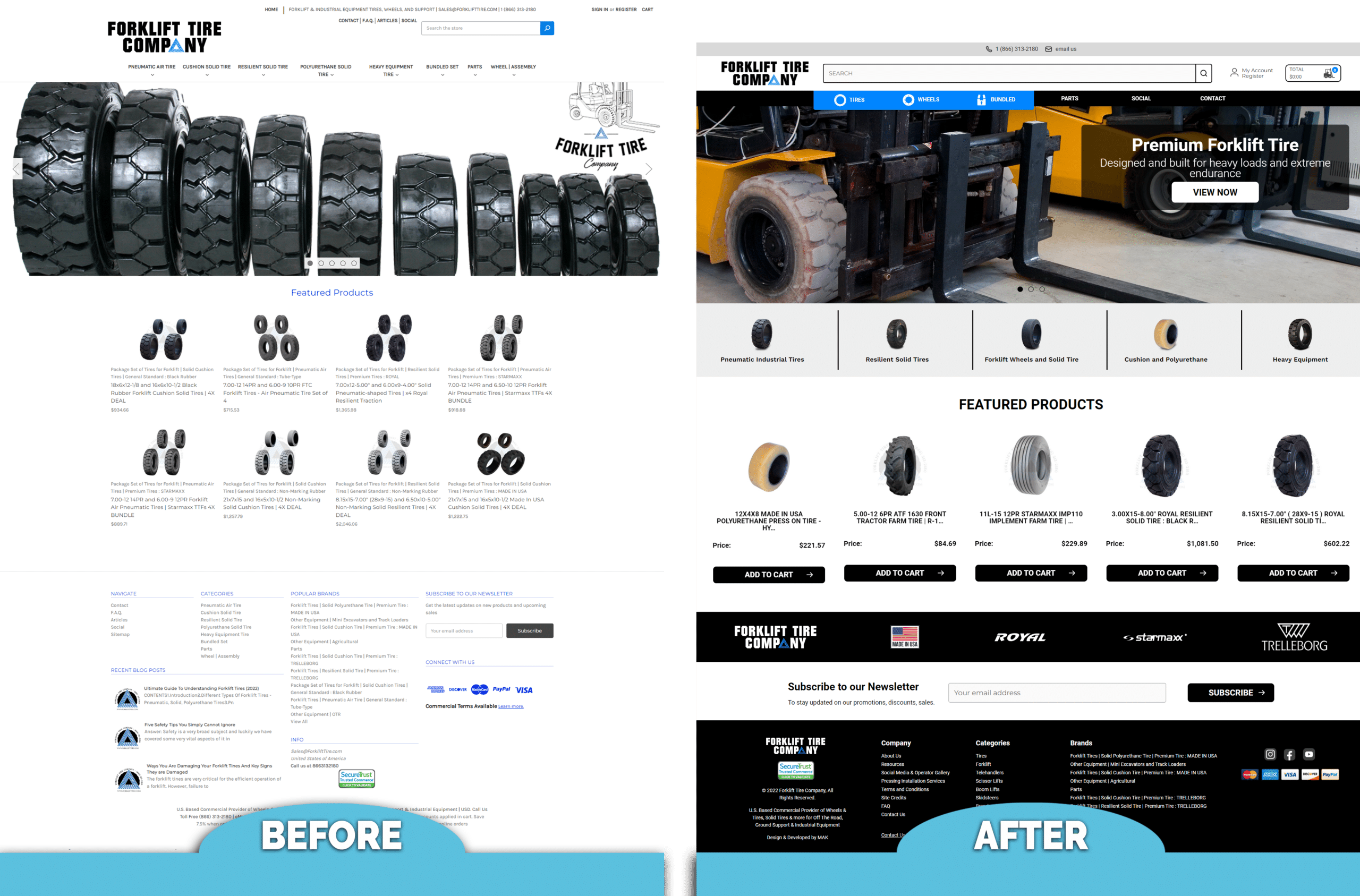 ForkliftTire.com - BigCommerce Site Redesign