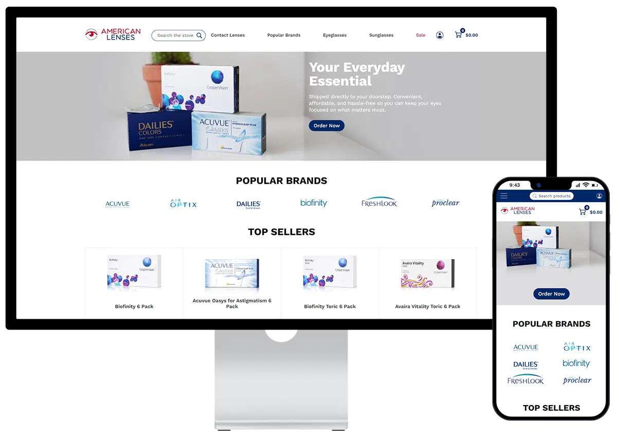 Americanlenses.com BigCommerce Site Redesign